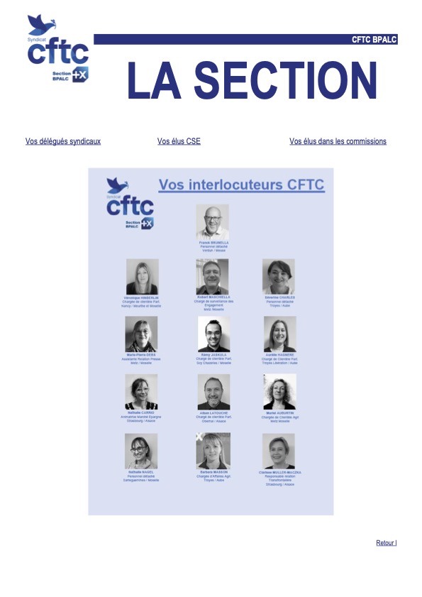 La section CFTC BP ALC